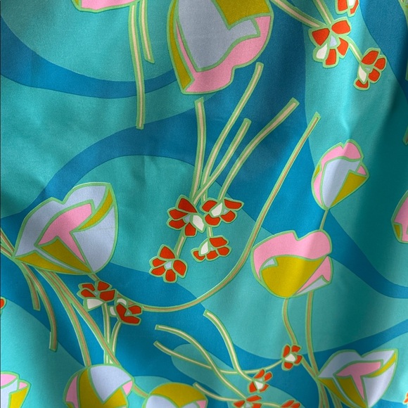 Vintage Anne Fogarty House Dress Mumu Lounge Caftan Bold Floral Mod MCM - Picture 7 of 12